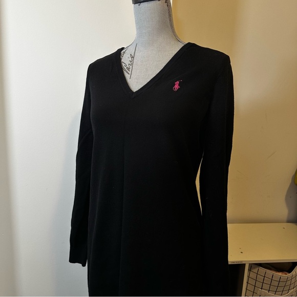 Ralph Lauren Dresses & Skirts - Ralph Lauren Sport Black Merino Wool Knit Sweater Dress | Size L